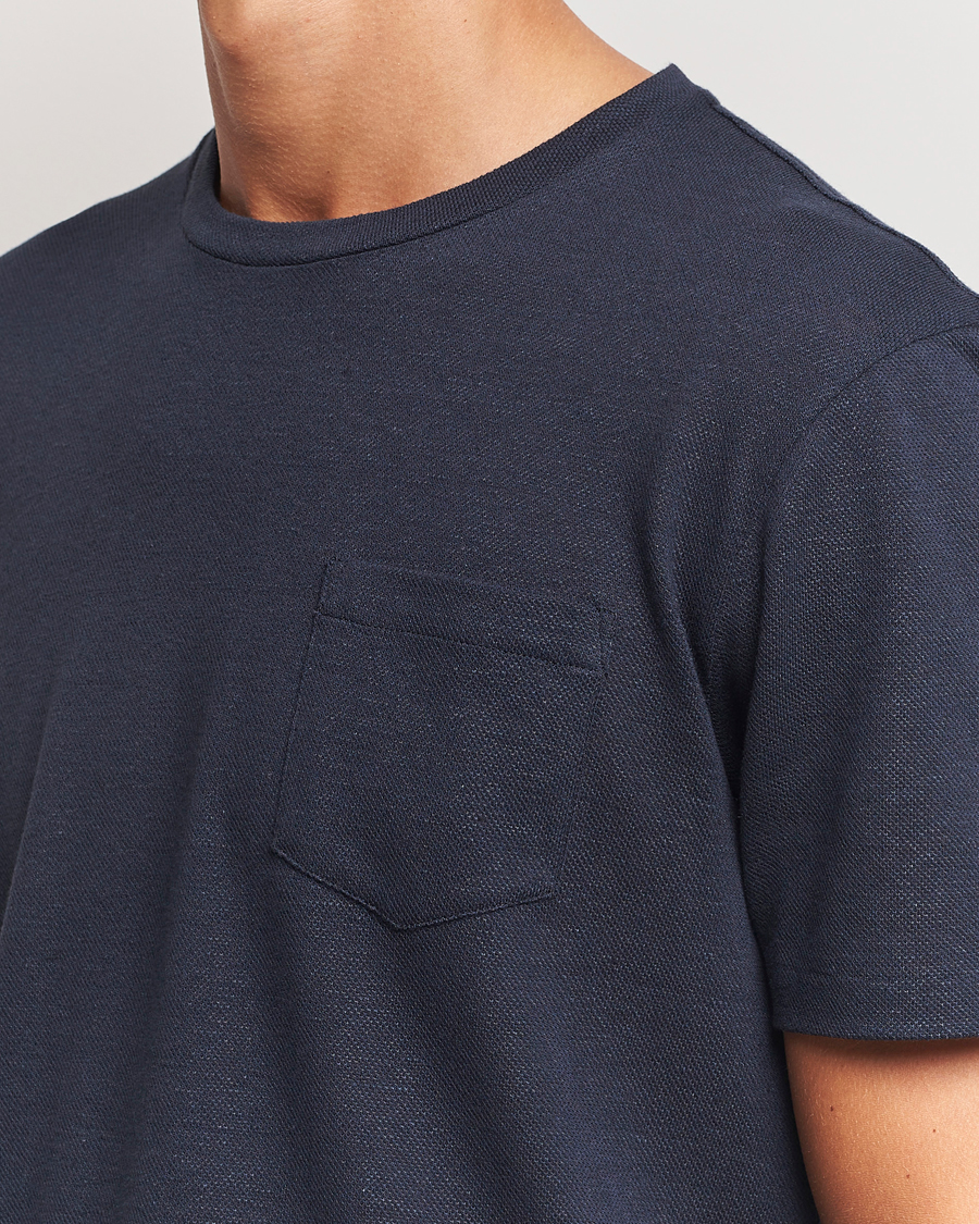 Herr | T-Shirts | Ralph Lauren Purple Label | Knitted Pocket T-Shirt Navy