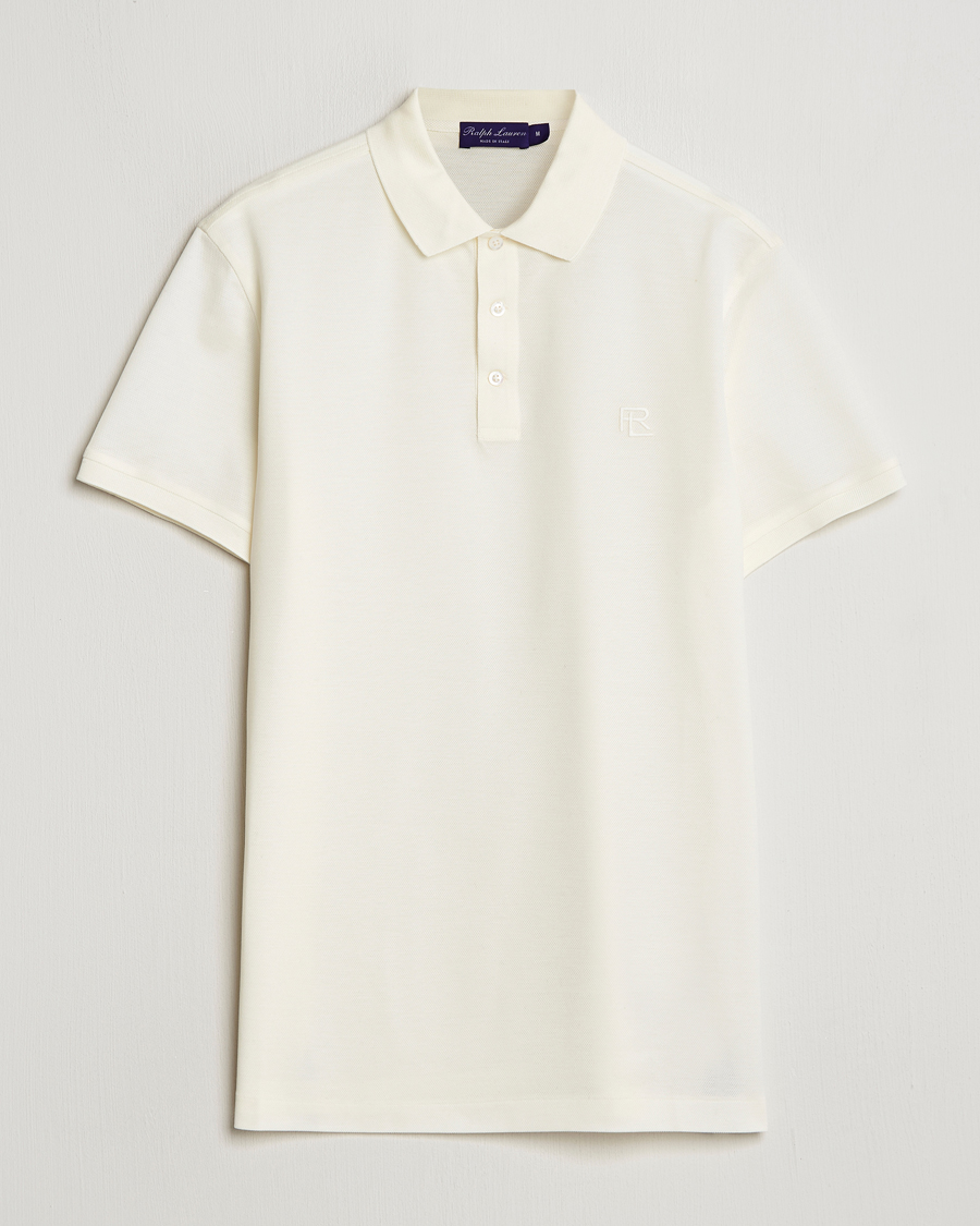 Herr | Pikéer | Ralph Lauren Purple Label | Monogram Logo Polo Off White