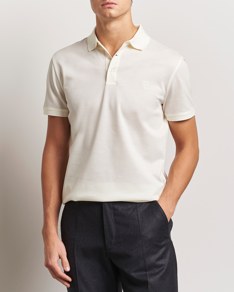 Herr | Pikéer | Ralph Lauren Purple Label | Monogram Logo Polo Off White
