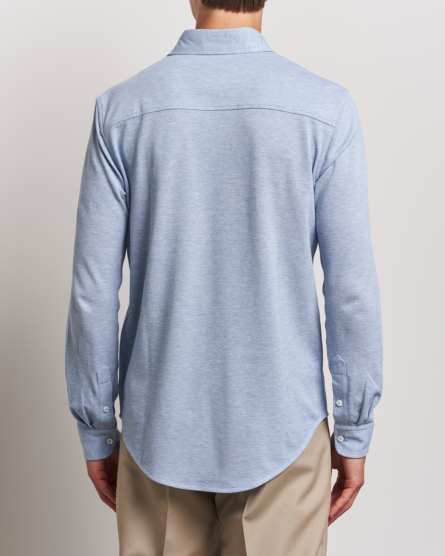 Herr | Skjortor | Ralph Lauren Purple Label | Cotton Piquet Shirt Light Blue