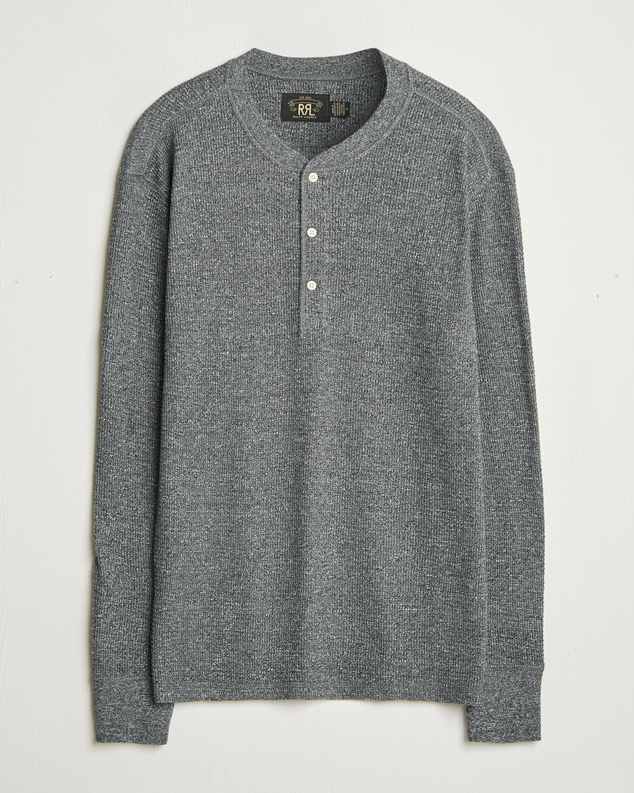 Herr | Tröjor | RRL | Long Sleeve Henley Charcoal Heather
