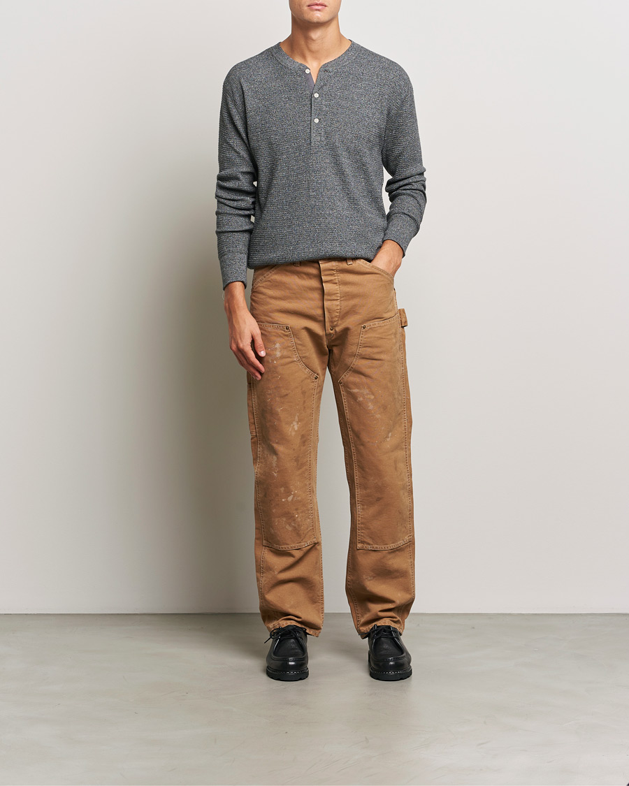 Herr | Tröjor | RRL | Long Sleeve Henley Charcoal Heather