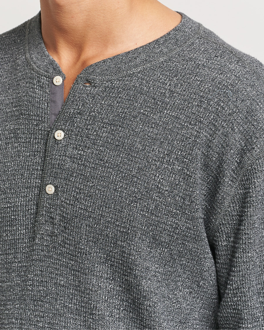 Herr | Tröjor | RRL | Long Sleeve Henley Charcoal Heather