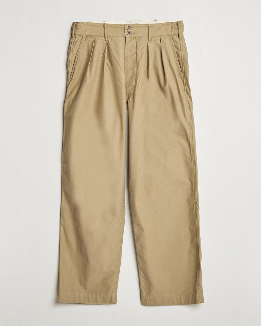 Herr | Byxor | RRL | Hawkes Pleated Chinos Khaki