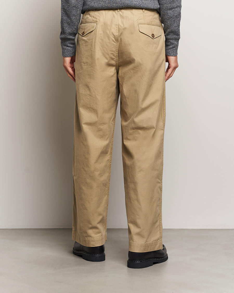 Herr | Byxor | RRL | Hawkes Pleated Chinos Khaki