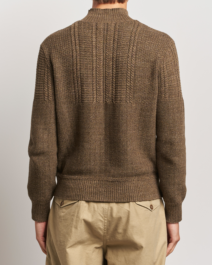 Herr | Tröjor | RRL | Mock Neck Pullover Olive Heather