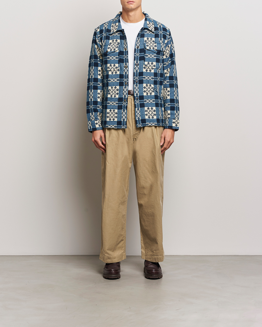 Herr | Skjortor | RRL | Brown Bear Plaid Shirt Cream/Navy