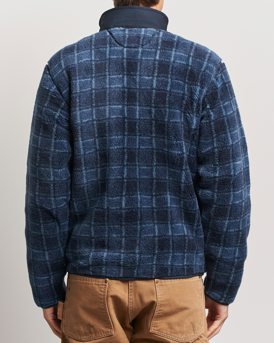 Herr | Tröjor | RRL | Gabe Fleece Full Zip Navy Plaid