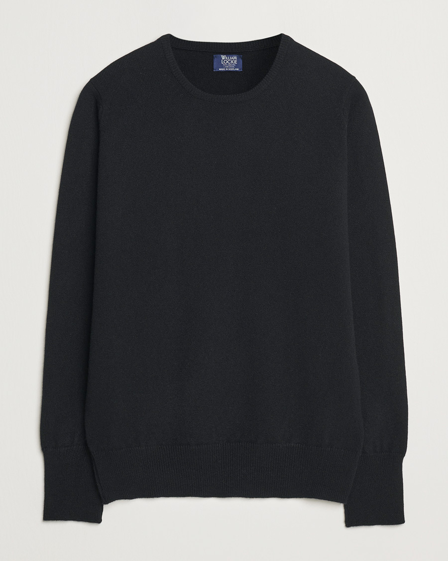 Herr | Tröjor | William Lockie | Rob Lambswool Crewneck Black