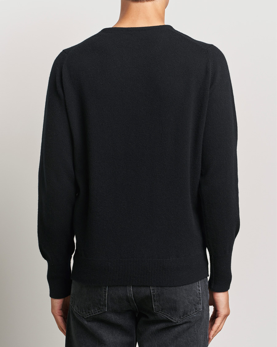 Herr | Tröjor | William Lockie | Rob Lambswool Crewneck Black