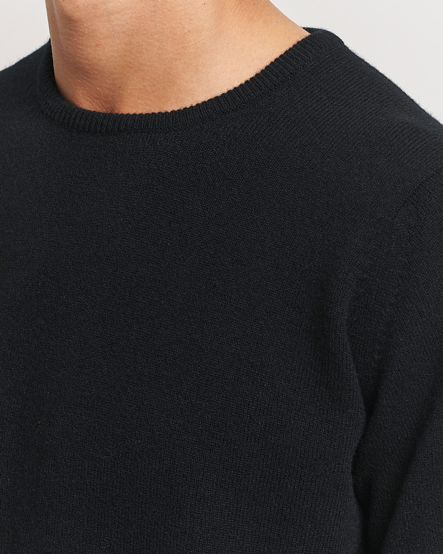 Herr | Tröjor | William Lockie | Rob Lambswool Crewneck Black