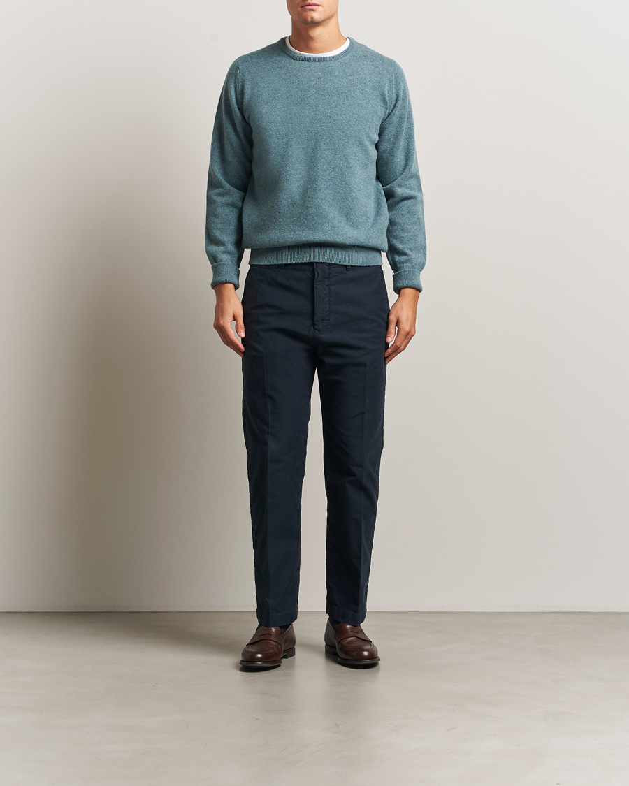 Herr | Tröjor | William Lockie | Rob Lambswool Crewneck Caspian