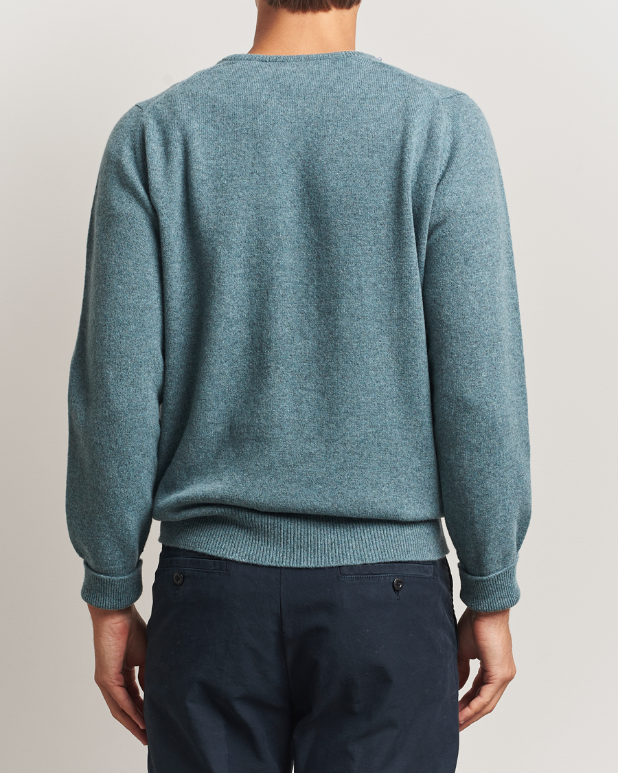 Herr | Tröjor | William Lockie | Rob Lambswool Crewneck Caspian