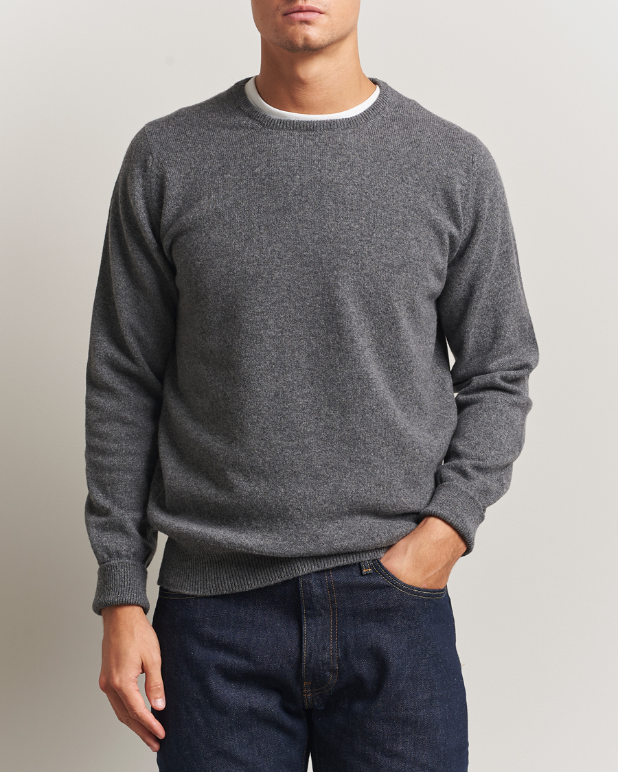 Herr | Tröjor | William Lockie | Rob Lambswool Crewneck Cliff
