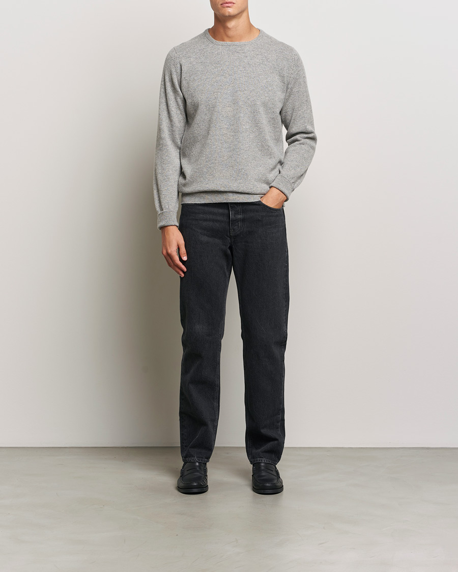 Herr | Tröjor | William Lockie | Rob Lambswool Crewneck Flannel