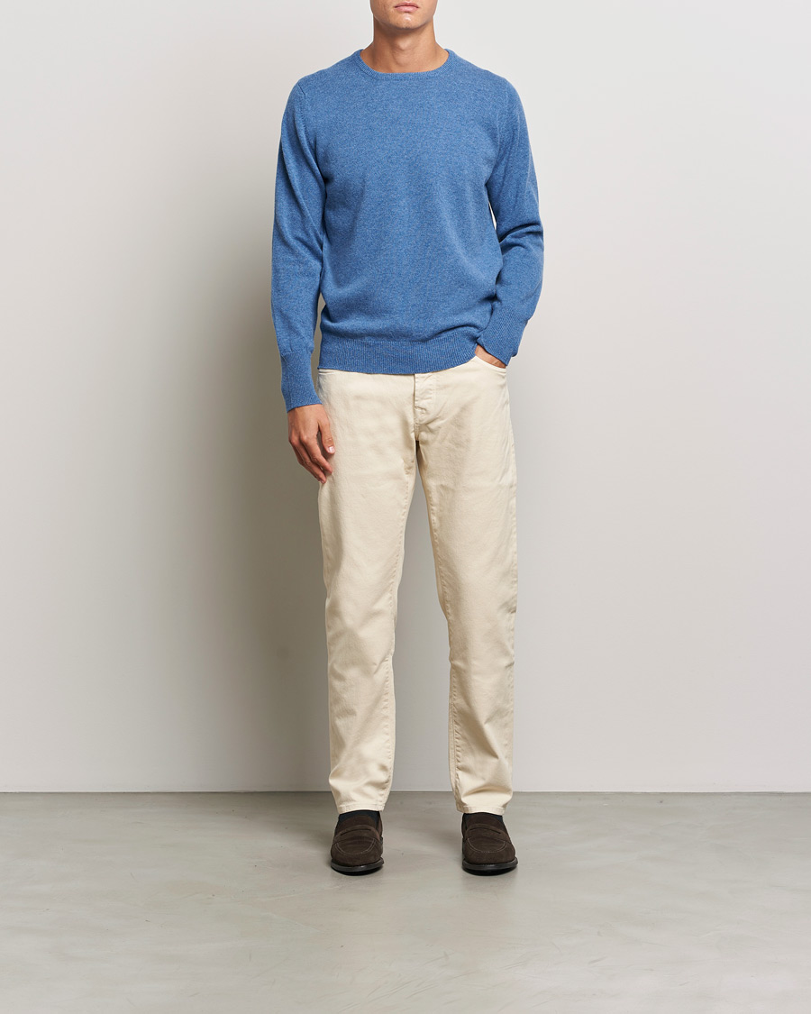 Herr | Tröjor | William Lockie | Rob Lambswool Crewneck Jeans