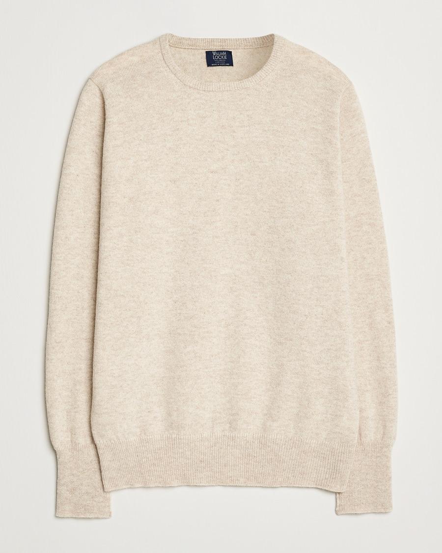 Herr | Tröjor | William Lockie | Rob Lambswool Crewneck Linen