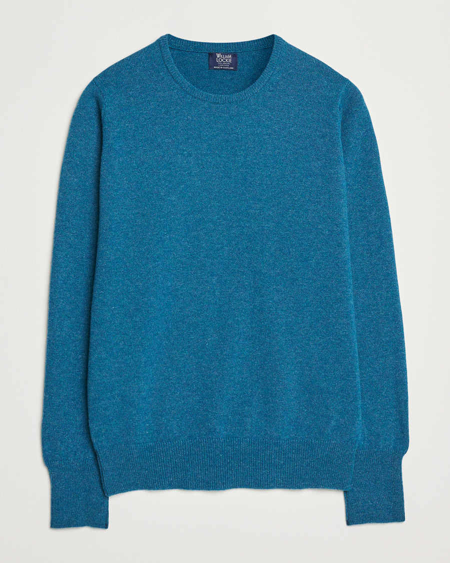 Herr | Tröjor | William Lockie | Rob Lambswool Crewneck Mallard