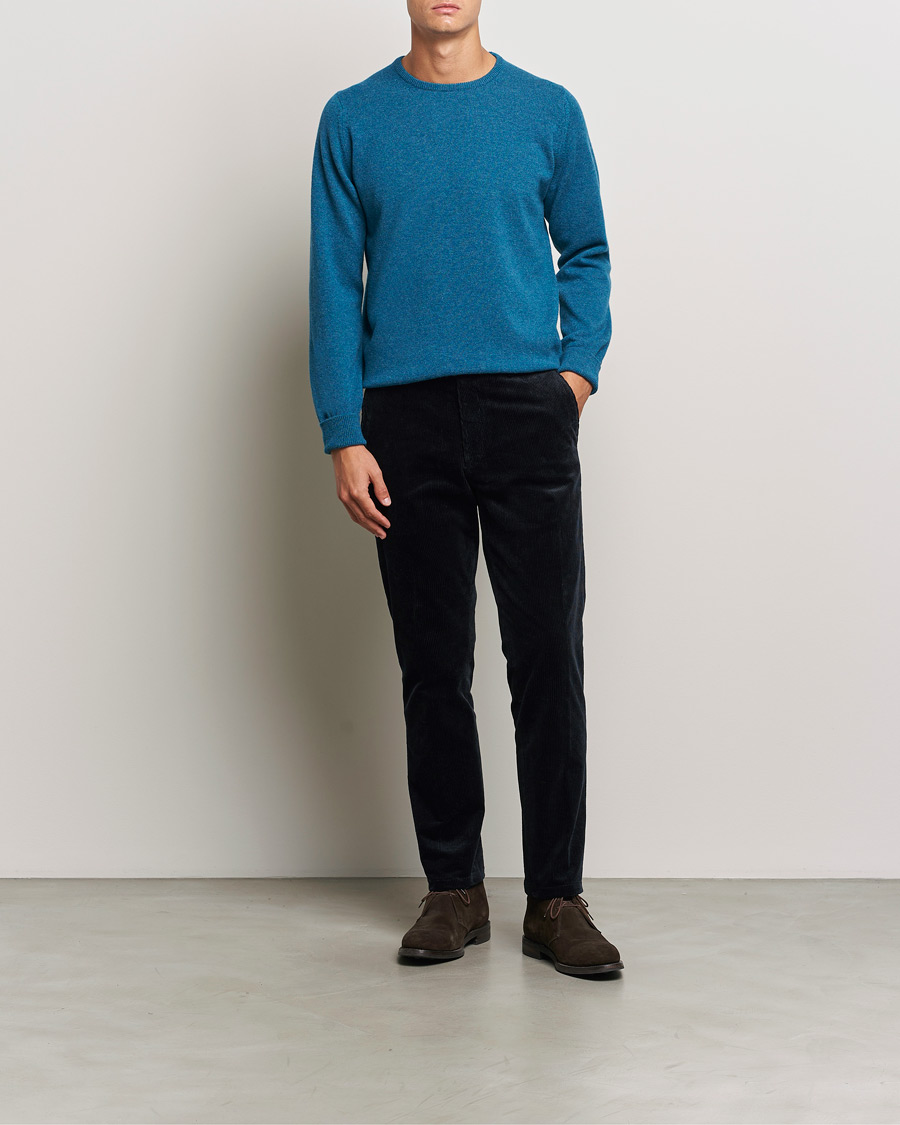 Herr | Tröjor | William Lockie | Rob Lambswool Crewneck Mallard