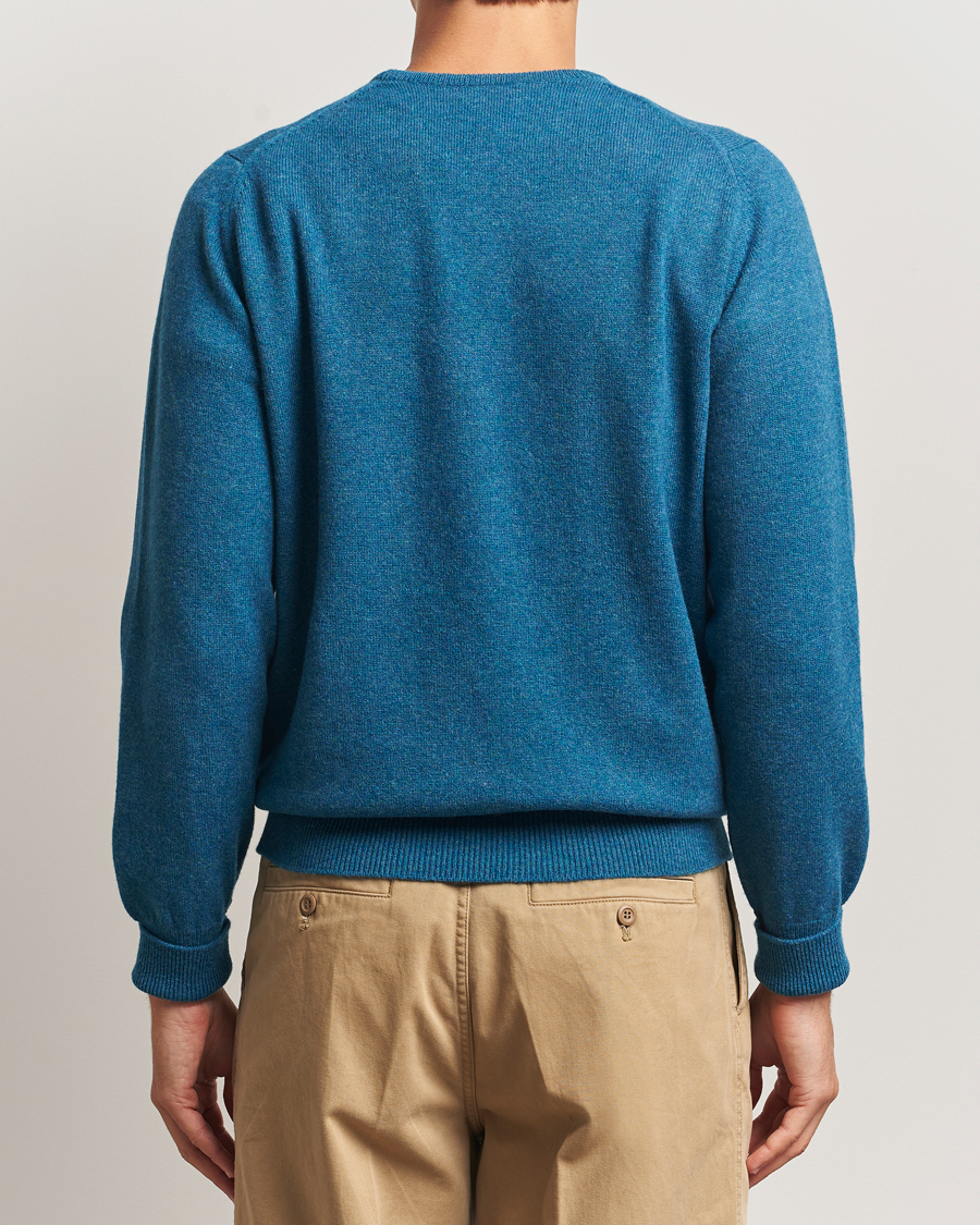 Herr | Tröjor | William Lockie | Rob Lambswool Crewneck Mallard