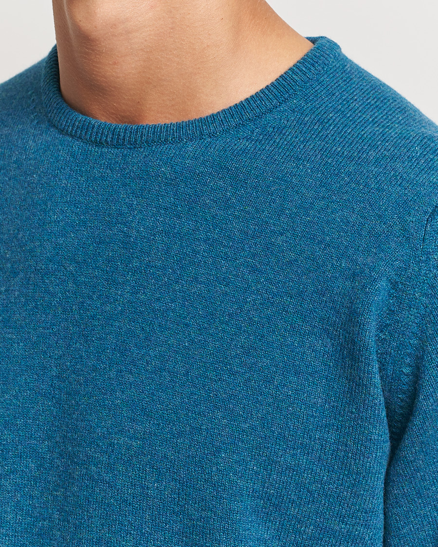 Herr | Tröjor | William Lockie | Rob Lambswool Crewneck Mallard