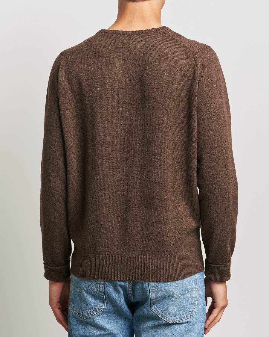 Herr | Tröjor | William Lockie | Rob Lambswool Crewneck Mocha