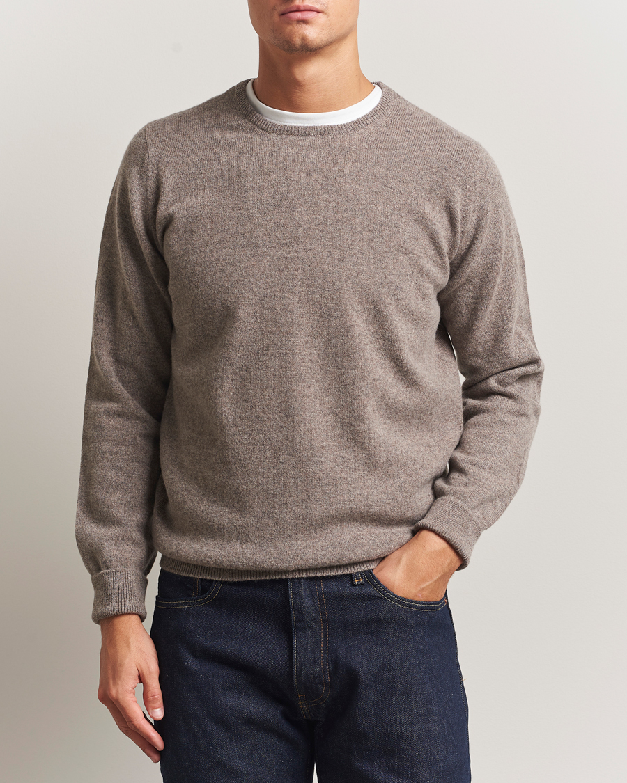 Herr | Tröjor | William Lockie | Rob Lambswool Crewneck Vole