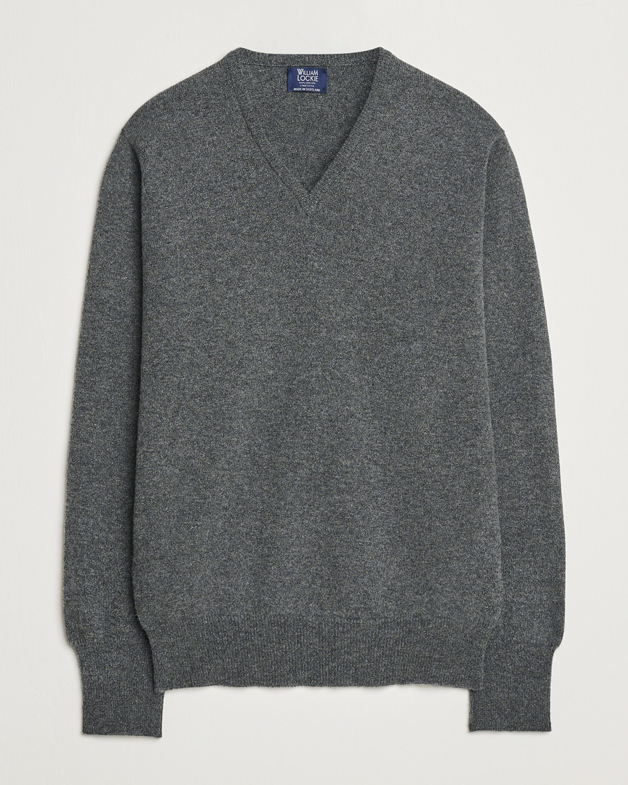Herr | Tröjor | William Lockie | Rob Lambswool V-Neck Cliff