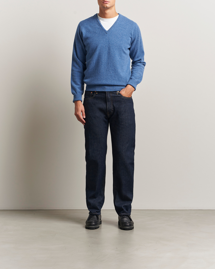 Herr | Tröjor | William Lockie | Rob Lambswool V-Neck Clyde