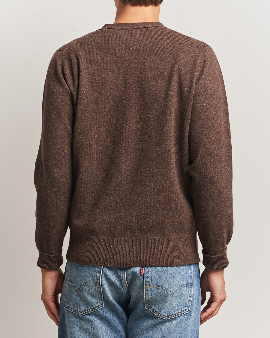 Herr | Tröjor | William Lockie | Rob Lambswool Cardigan Mocha