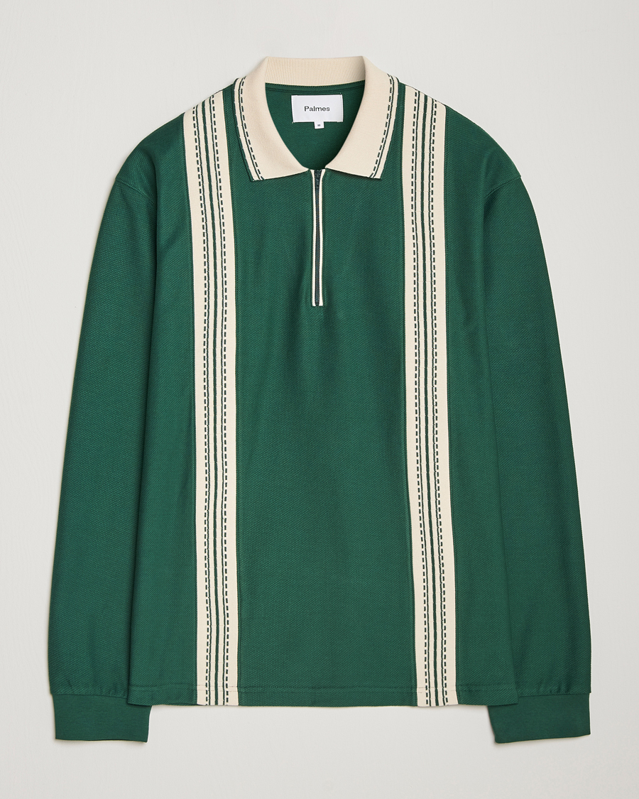 Herr | Tröjor | Palmes | Rio Long Sleeve Zip Polo Dark Green