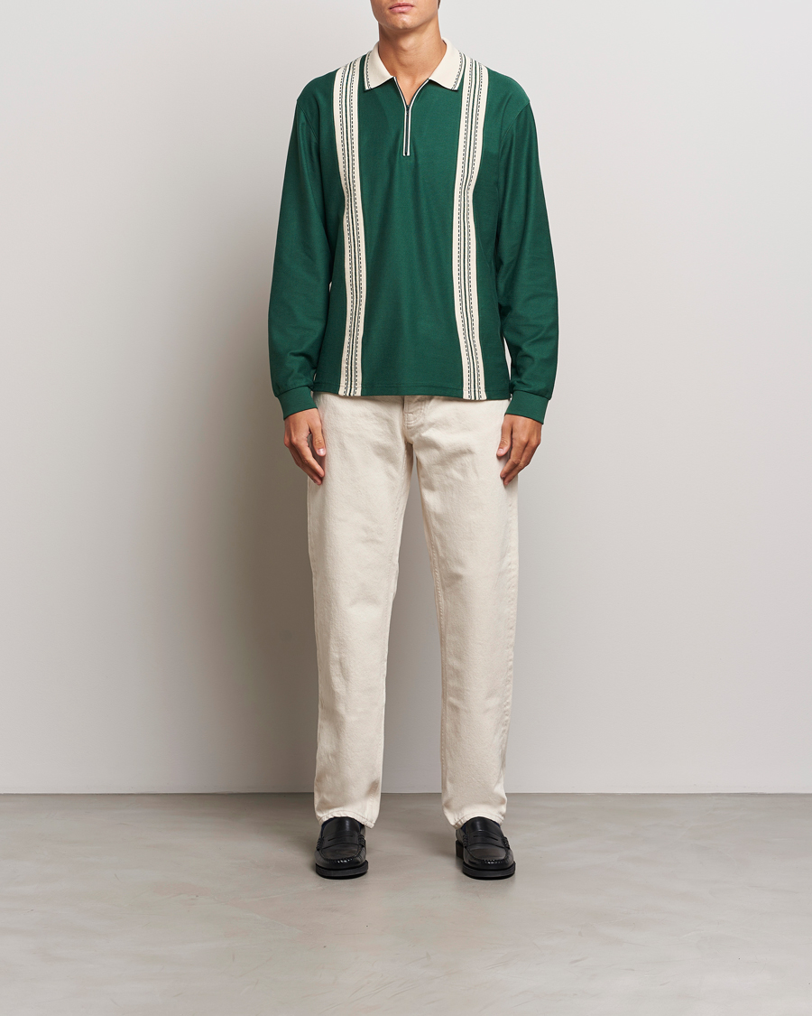 Herr | Tröjor | Palmes | Rio Long Sleeve Zip Polo Dark Green
