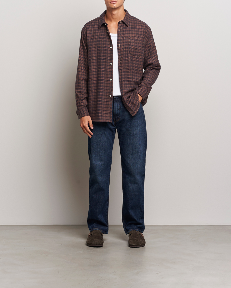 Herr | Skjortor | Palmes | Joseph Flannel Shirt Navy