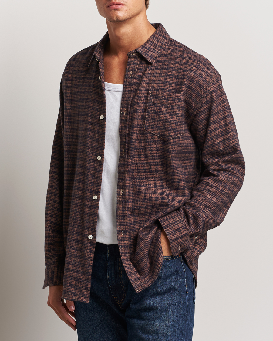 Herr | Skjortor | Palmes | Joseph Flannel Shirt Navy