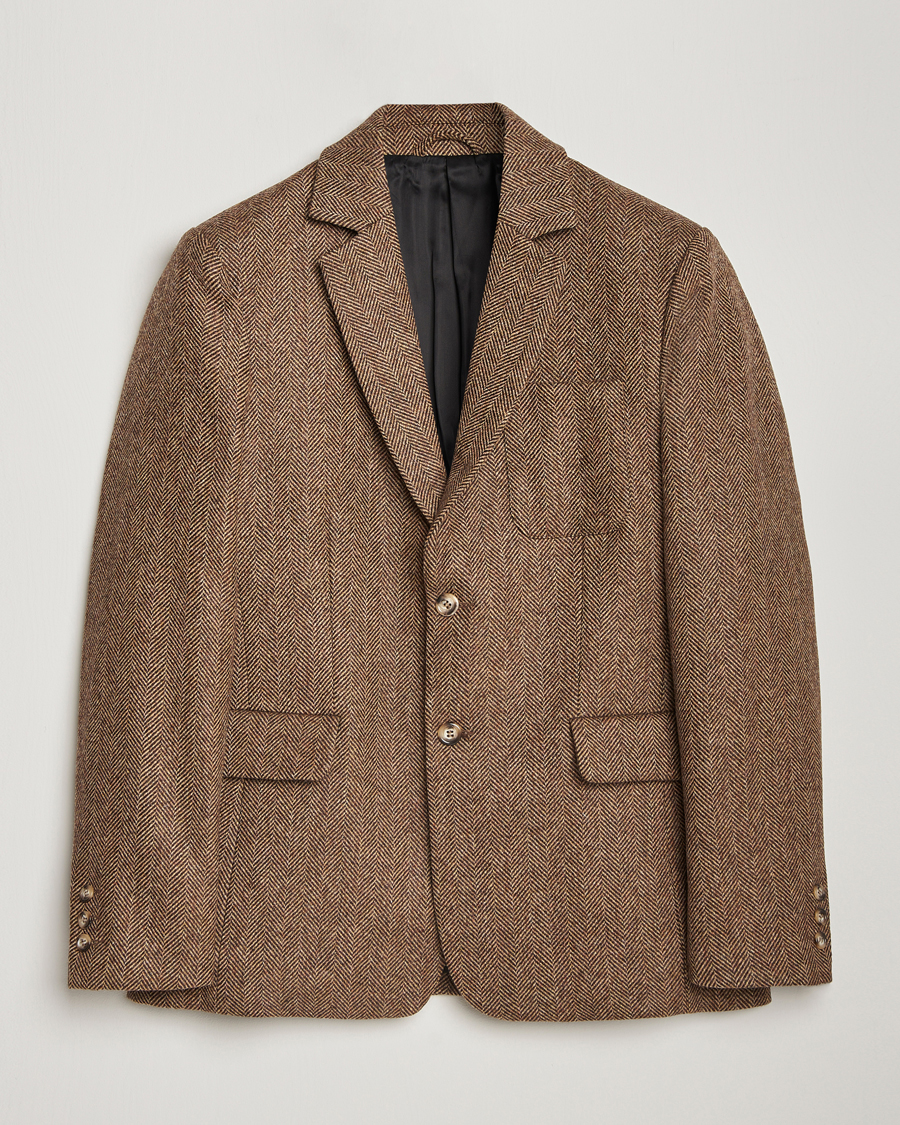 Herr | Kavajer | Palmes | Blaze Herringbone Wool Sport Coat Brown