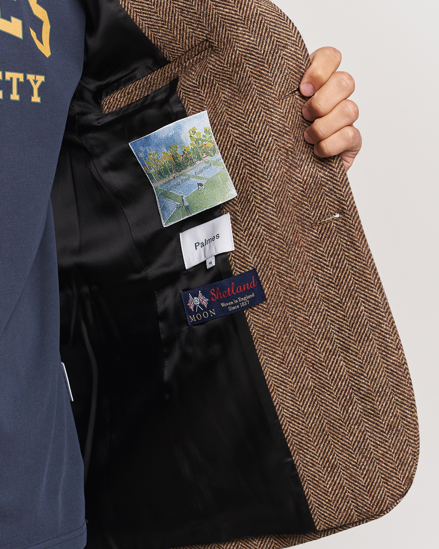 Herr | Kavajer | Palmes | Blaze Herringbone Wool Sport Coat Brown