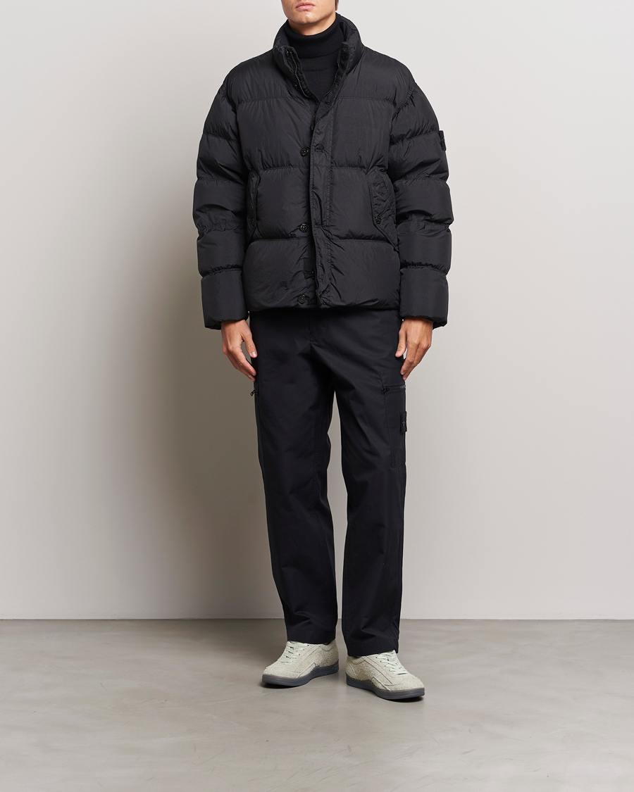 Herr | Jackor | Stone Island | Garment Dyed Recycled Nylon Down Jacket Black