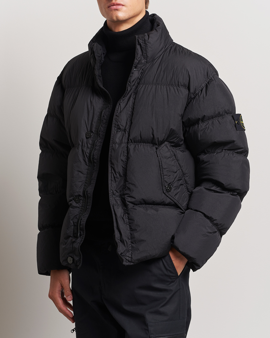 Herr | Jackor | Stone Island | Garment Dyed Recycled Nylon Down Jacket Black