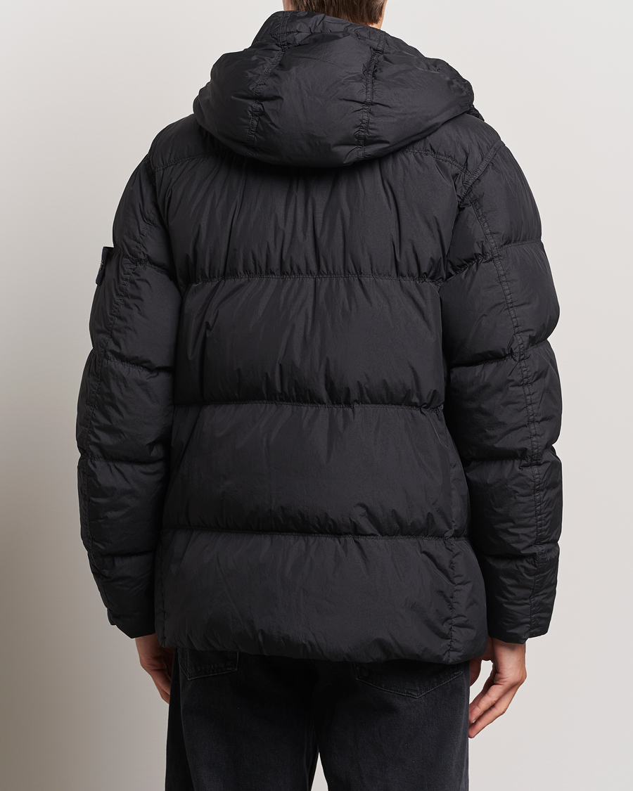 Herr | Jackor | Stone Island | Garment Dyed Recycled Nylon Down Hooded Jacket Black