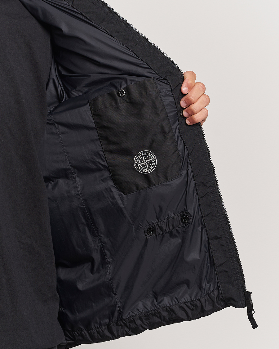 Herr | Jackor | Stone Island | Garment Dyed Recycled Nylon Down Hooded Jacket Black