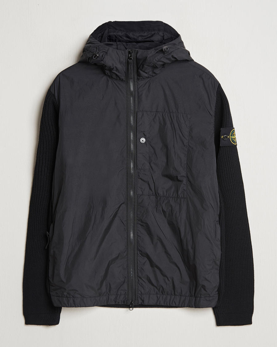 Herr | Jackor | Stone Island | Crinkle Reps Hybrid Wool Jacket Black