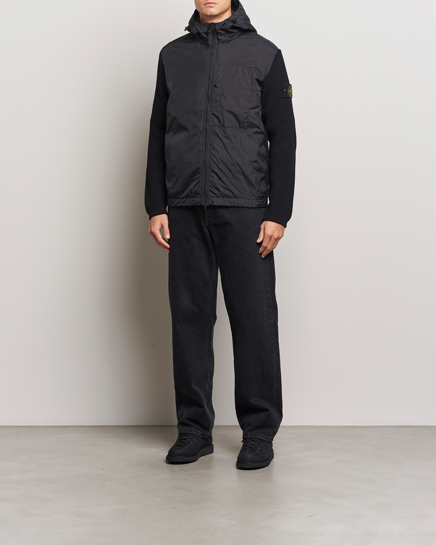 Herr | Jackor | Stone Island | Crinkle Reps Hybrid Wool Jacket Black