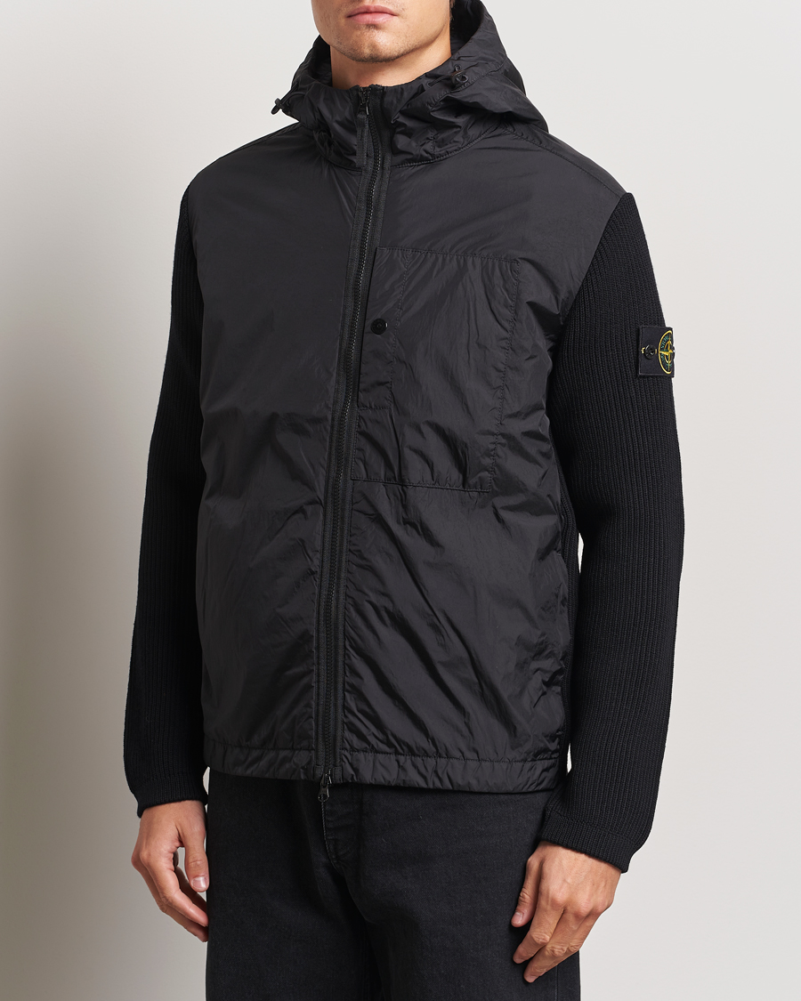 Herr | Jackor | Stone Island | Crinkle Reps Hybrid Wool Jacket Black