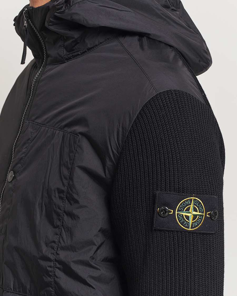 Herr | Jackor | Stone Island | Crinkle Reps Hybrid Wool Jacket Black