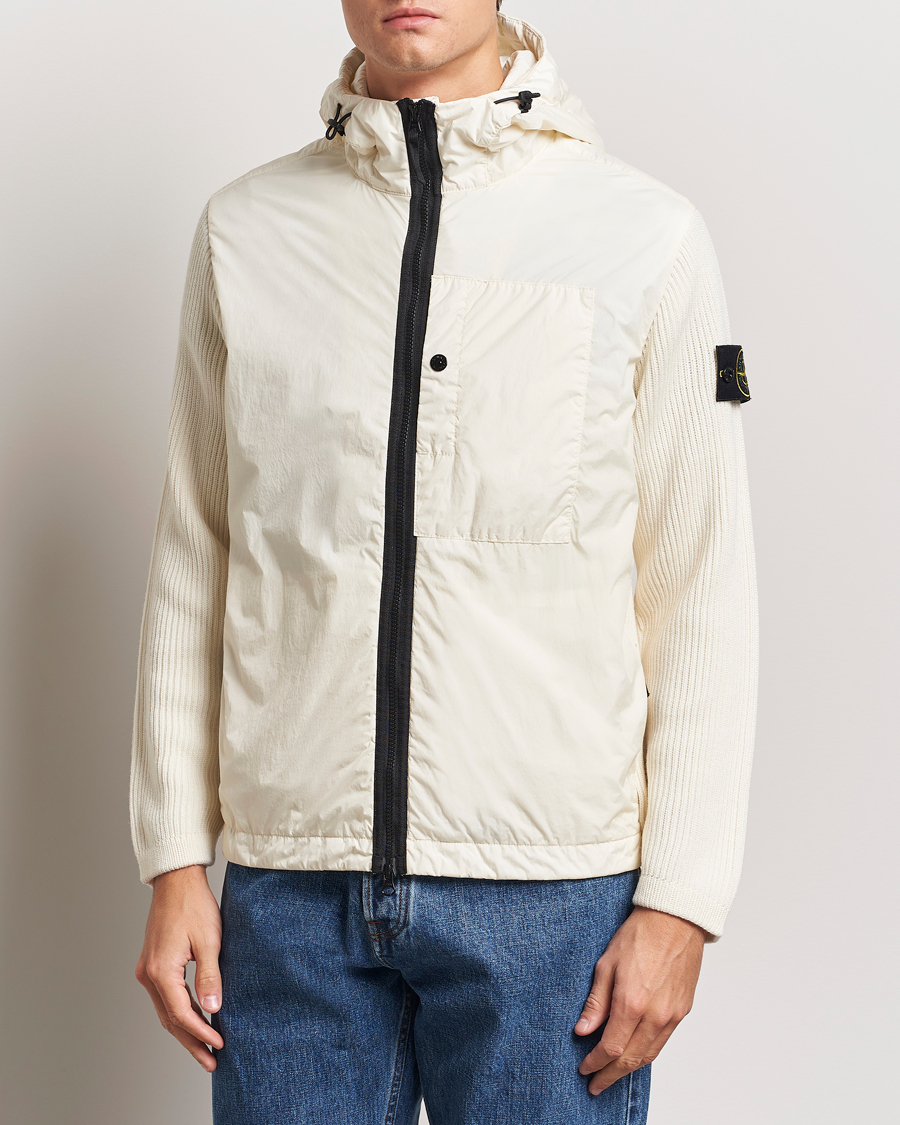 Herr | Jackor | Stone Island | Crinkle Reps Hybrid Wool Jacket Natural