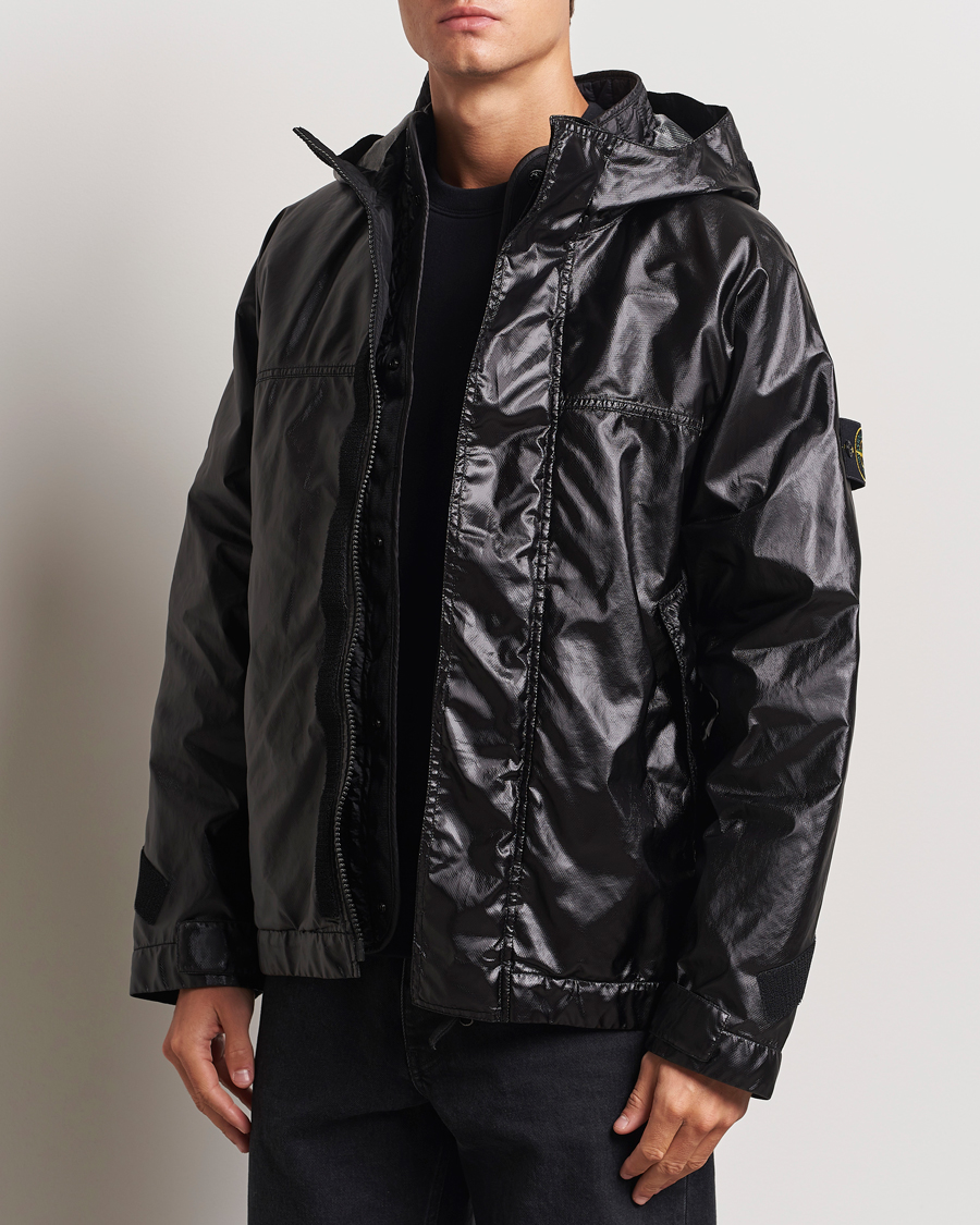 Herr | Jackor | Stone Island | Glass Cover-TC Garment Dyed Detach Vest Jacket Black