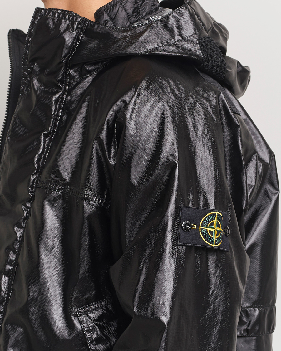 Herr | Jackor | Stone Island | Glass Cover-TC Garment Dyed Detach Vest Jacket Black