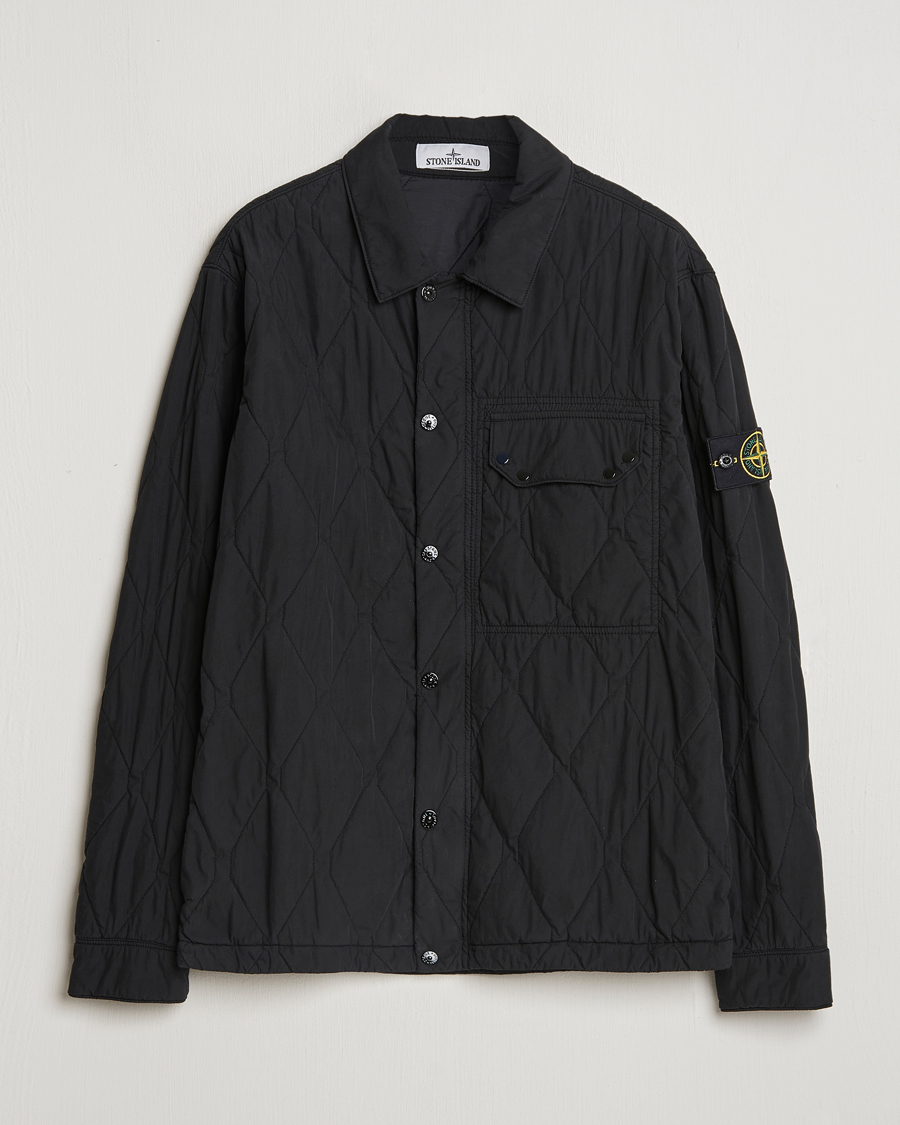 Herr | Jackor | Stone Island | 50 Fili Quilted-TC Garment Dyed Jacket Black