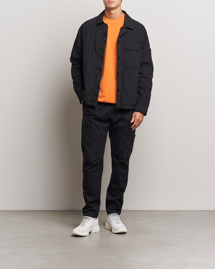 Herr | Jackor | Stone Island | 50 Fili Quilted-TC Garment Dyed Jacket Black