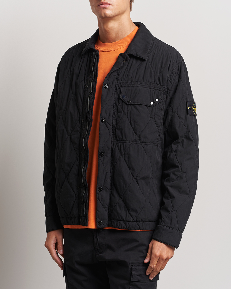 Herr | Jackor | Stone Island | 50 Fili Quilted-TC Garment Dyed Jacket Black
